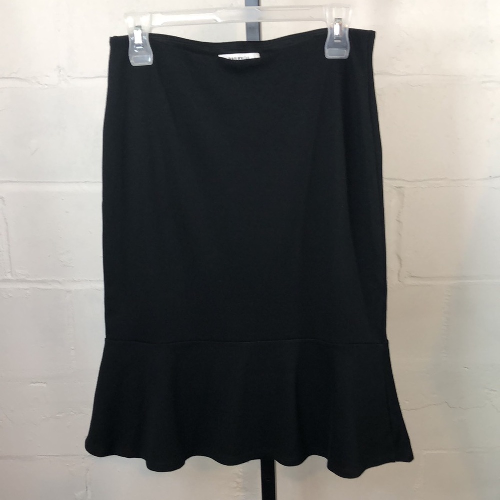 Anthropologie Bailey 44 Ruffled A-Line Skirt Size S Black Pull On #c12